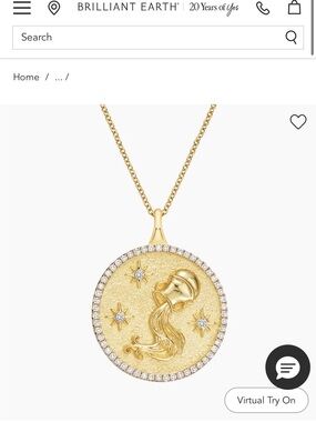 Brilliant Earth 14k Gold Aquarius Necklace Luxe